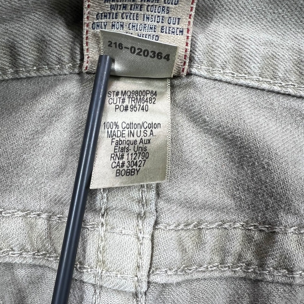 True Religion Brand Jeans Mens Size 36 Olive Green Straight Leg Made USA - Picture 6 of 10